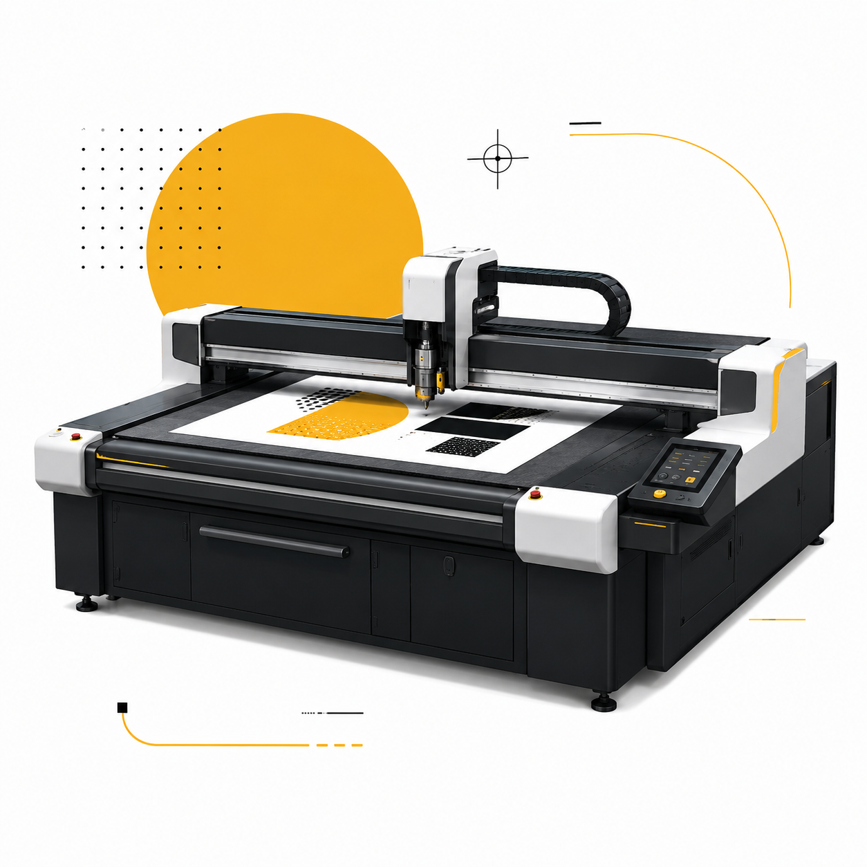 Máquina de corte e vinco para produtos gráficos