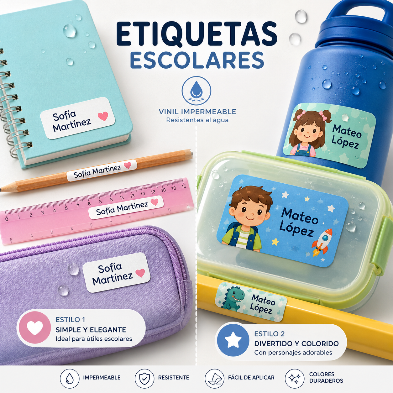 Etiquetas Escolares